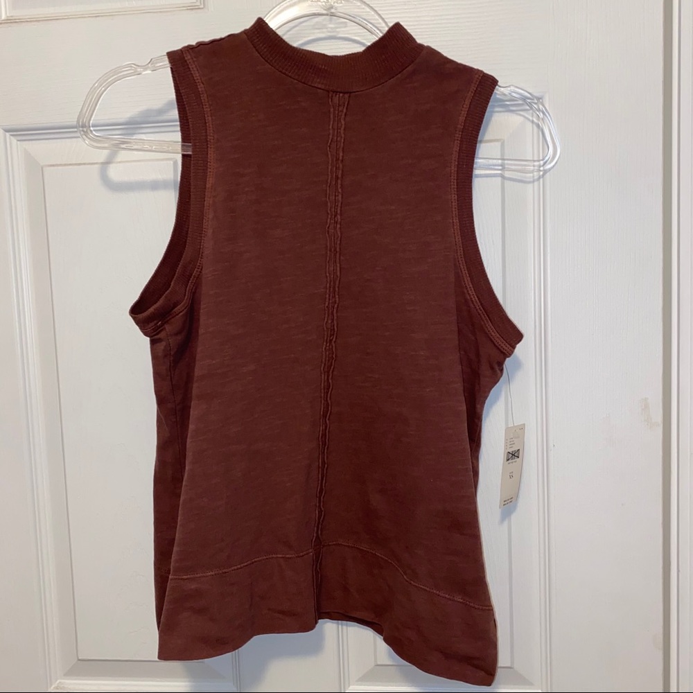 Anthropologie Mauve High Collar Tank